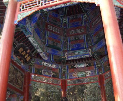 Art covered gazebo at Emperor's Summer Palace.